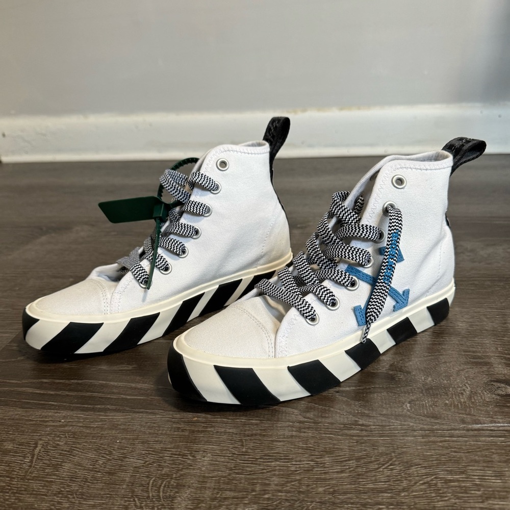 OFF-WHITE***White High Top Sneakers***EU 39 US 9 $560 - Picture 4 of 8